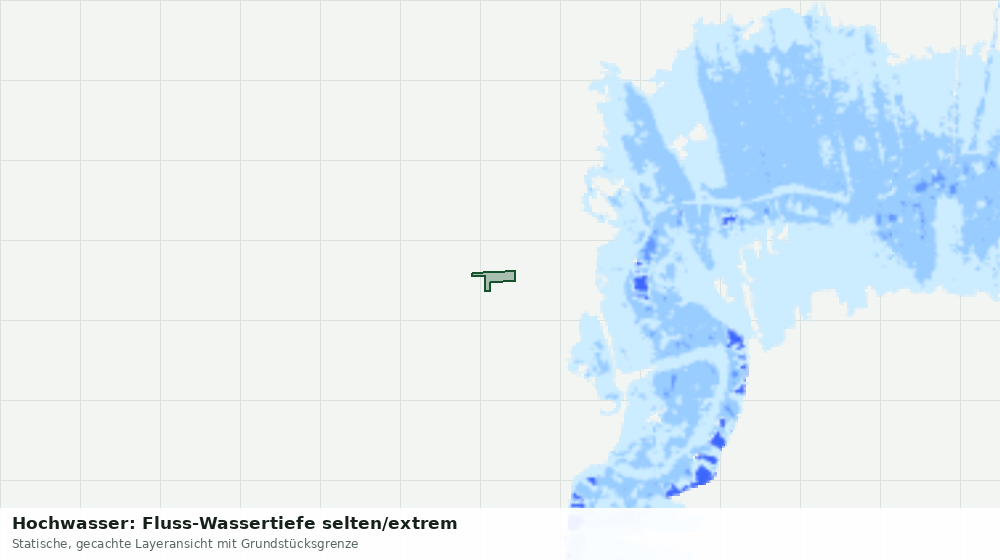 Statische Kartenansicht: Hochwasser: Fluss-Wassertiefe selten/extrem