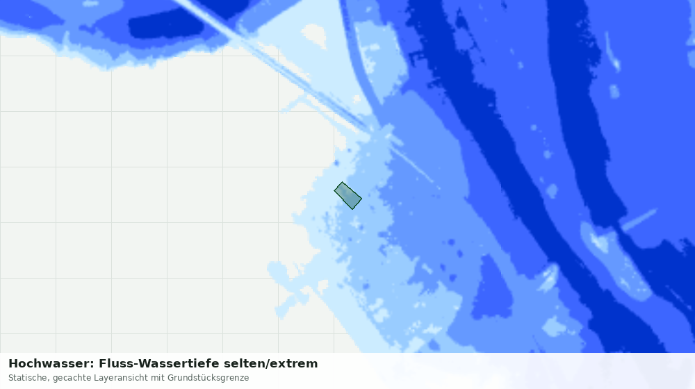 Statische Kartenansicht: Hochwasser: Fluss-Wassertiefe selten/extrem
