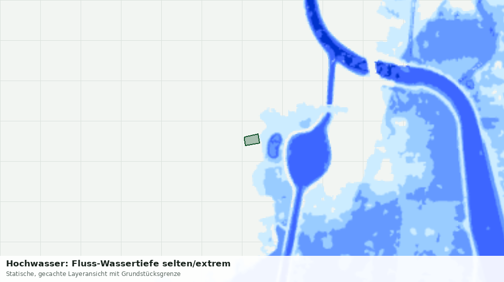 Statische Kartenansicht: Hochwasser: Fluss-Wassertiefe selten/extrem