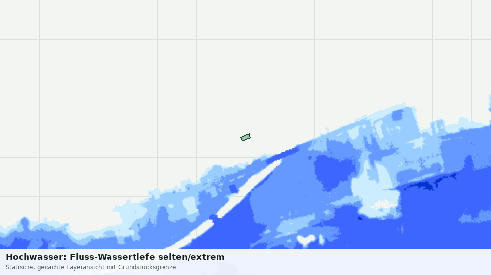 Statische Kartenansicht: Hochwasser: Fluss-Wassertiefe selten/extrem