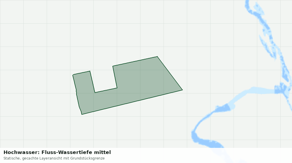 Statische Kartenansicht: Hochwasser: Fluss-Wassertiefe mittel