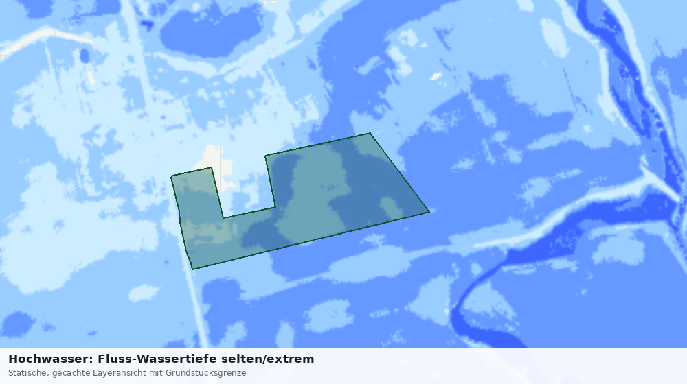 Statische Kartenansicht: Hochwasser: Fluss-Wassertiefe selten/extrem