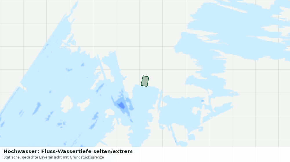 Statische Kartenansicht: Hochwasser: Fluss-Wassertiefe selten/extrem