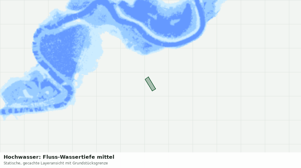Statische Kartenansicht: Hochwasser: Fluss-Wassertiefe mittel