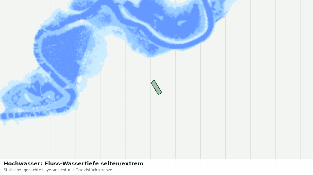 Statische Kartenansicht: Hochwasser: Fluss-Wassertiefe selten/extrem