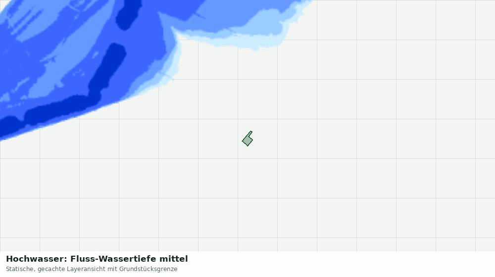 Statische Kartenansicht: Hochwasser: Fluss-Wassertiefe mittel