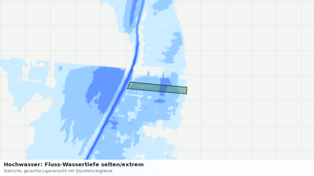 Statische Kartenansicht: Hochwasser: Fluss-Wassertiefe selten/extrem