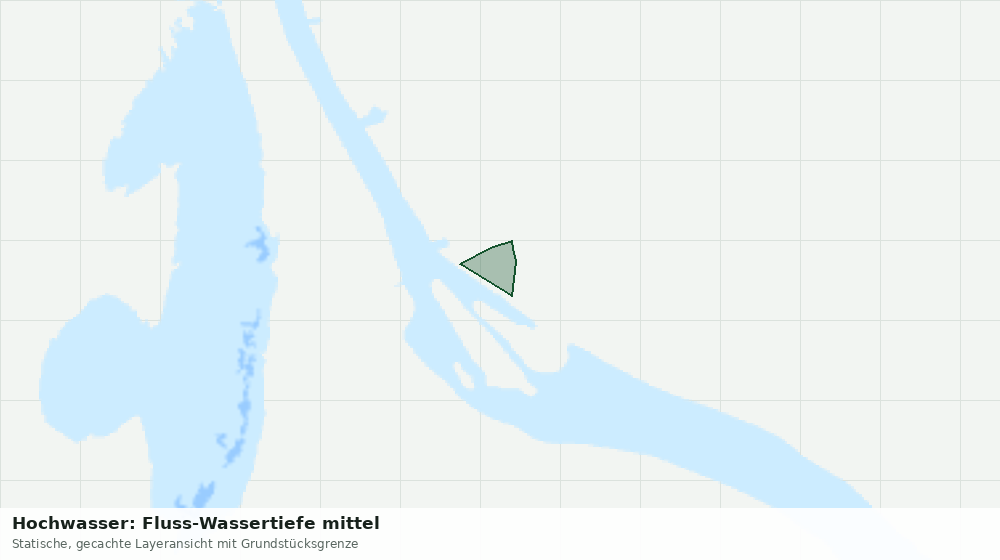Statische Kartenansicht: Hochwasser: Fluss-Wassertiefe mittel