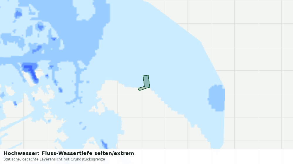 Statische Kartenansicht: Hochwasser: Fluss-Wassertiefe selten/extrem