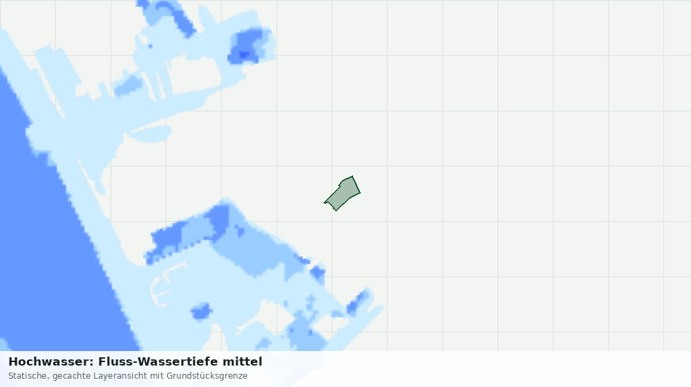 Statische Kartenansicht: Hochwasser: Fluss-Wassertiefe mittel