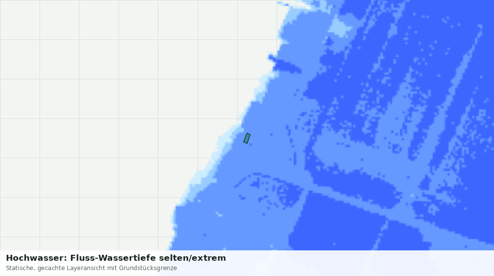 Statische Kartenansicht: Hochwasser: Fluss-Wassertiefe selten/extrem