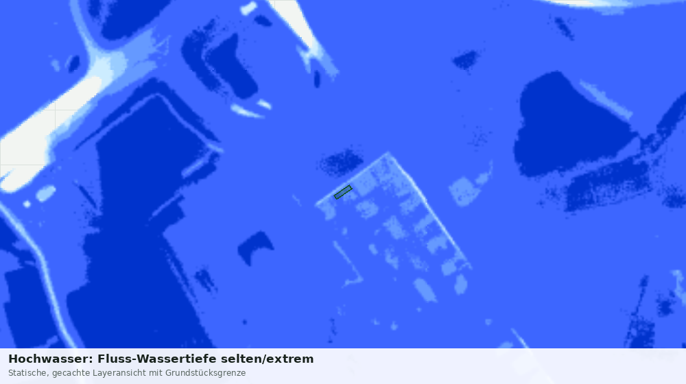 Statische Kartenansicht: Hochwasser: Fluss-Wassertiefe selten/extrem