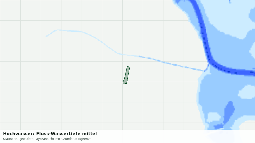 Statische Kartenansicht: Hochwasser: Fluss-Wassertiefe mittel