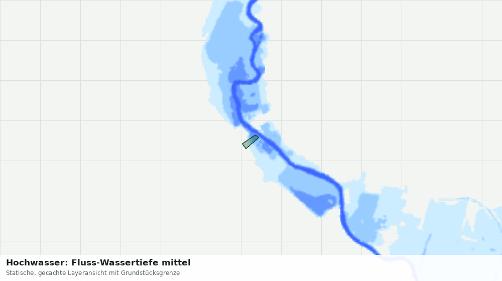 Statische Kartenansicht: Hochwasser: Fluss-Wassertiefe mittel