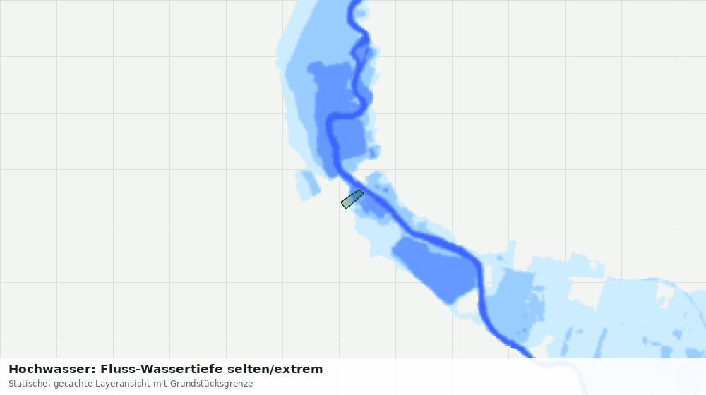 Statische Kartenansicht: Hochwasser: Fluss-Wassertiefe selten/extrem