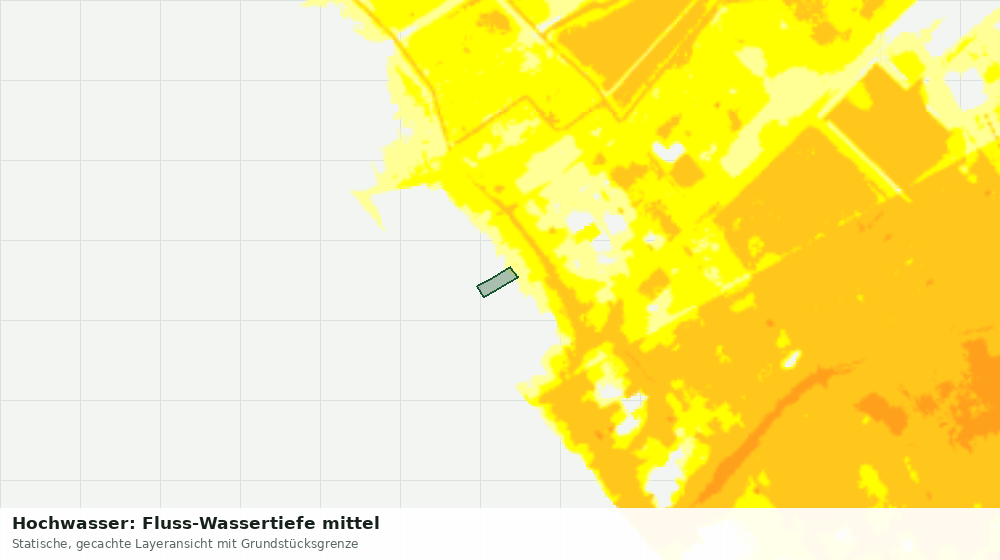 Statische Kartenansicht: Hochwasser: Fluss-Wassertiefe mittel