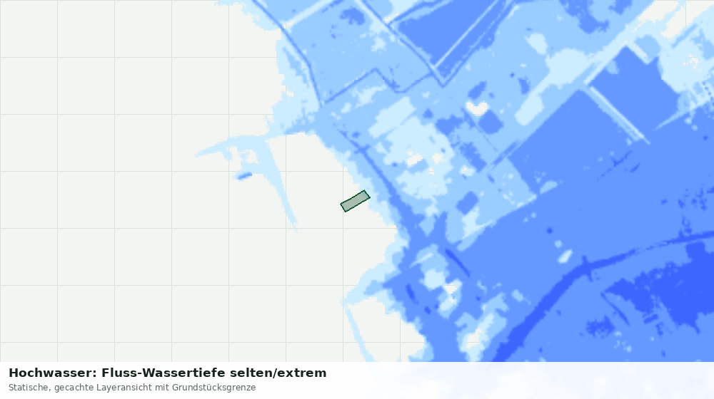 Statische Kartenansicht: Hochwasser: Fluss-Wassertiefe selten/extrem