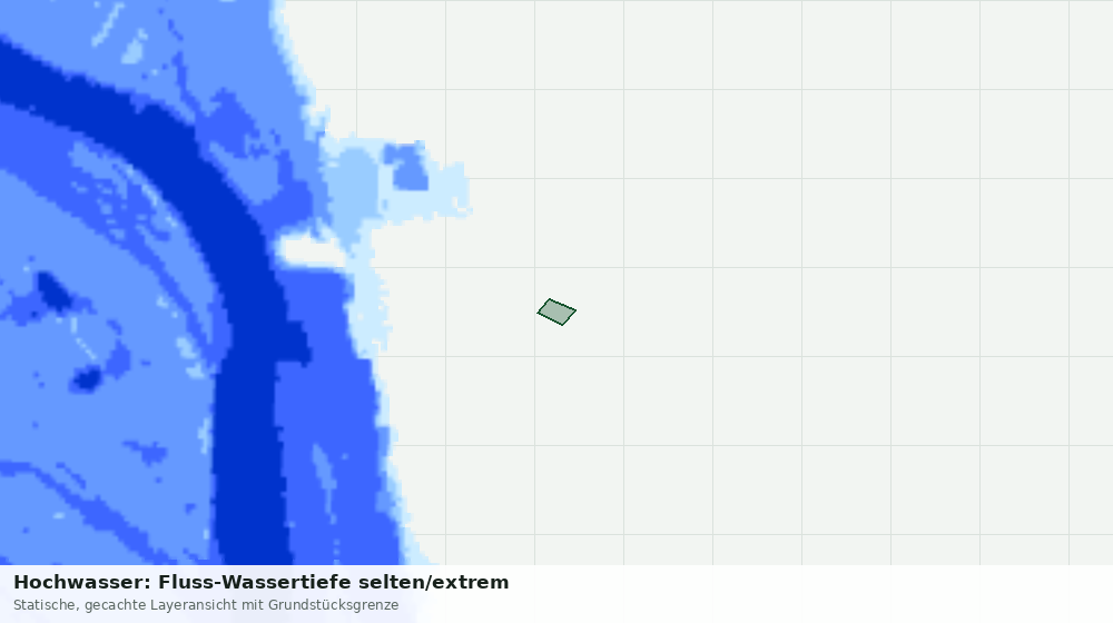 Statische Kartenansicht: Hochwasser: Fluss-Wassertiefe selten/extrem