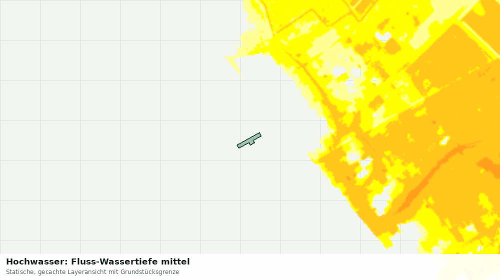 Statische Kartenansicht: Hochwasser: Fluss-Wassertiefe mittel