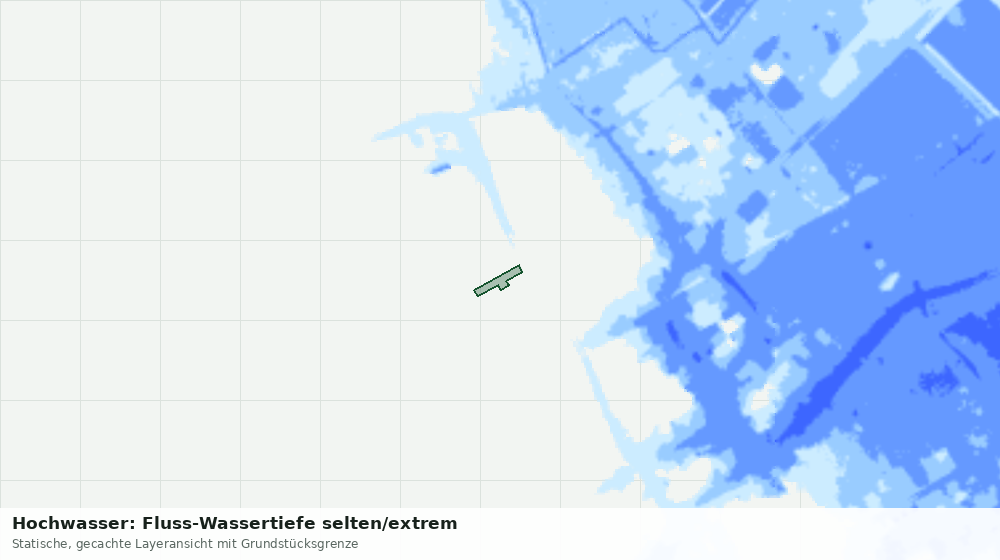 Statische Kartenansicht: Hochwasser: Fluss-Wassertiefe selten/extrem