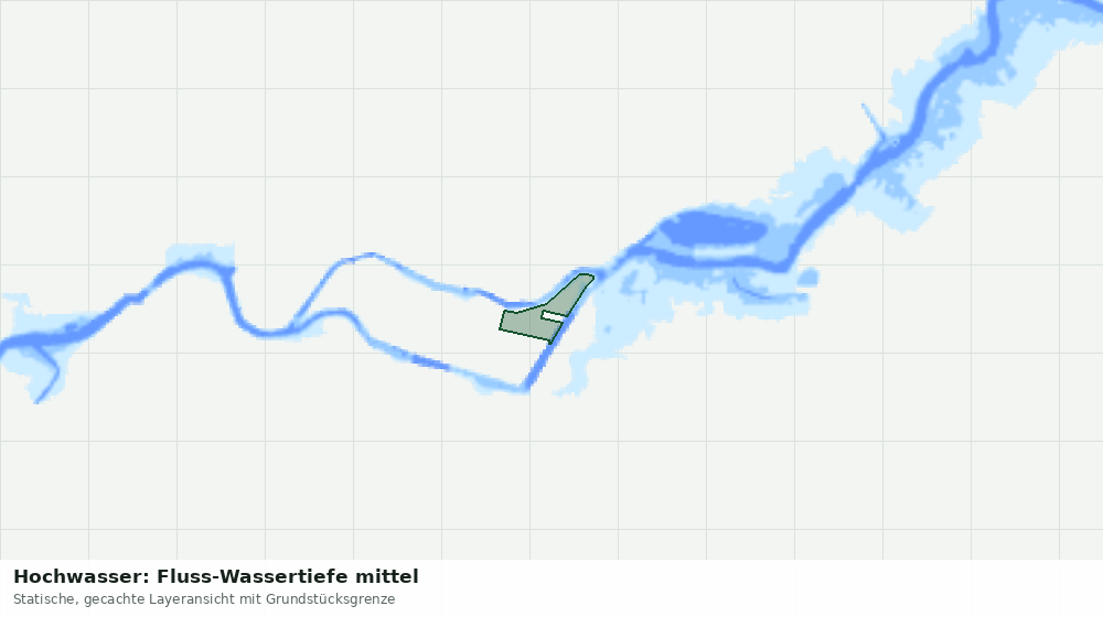 Statische Kartenansicht: Hochwasser: Fluss-Wassertiefe mittel