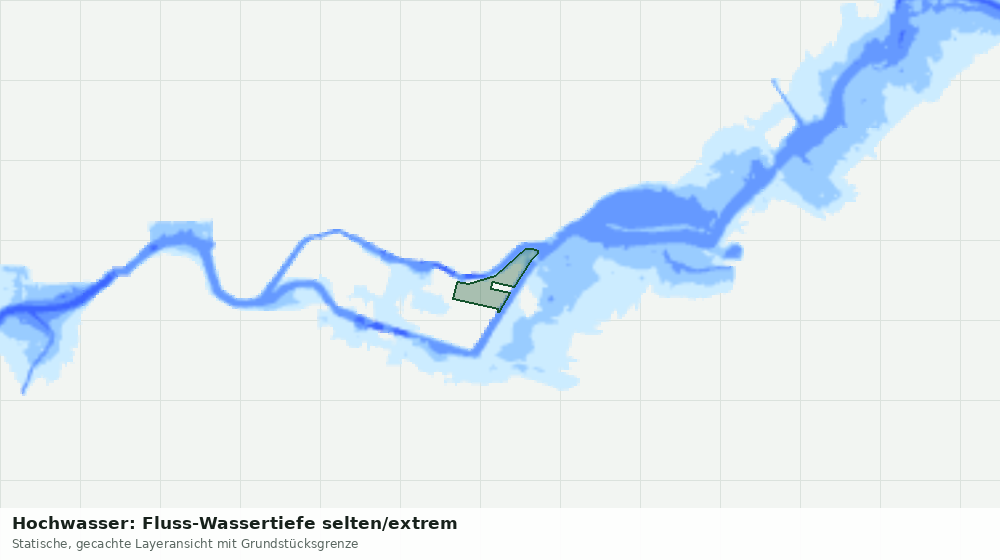 Statische Kartenansicht: Hochwasser: Fluss-Wassertiefe selten/extrem