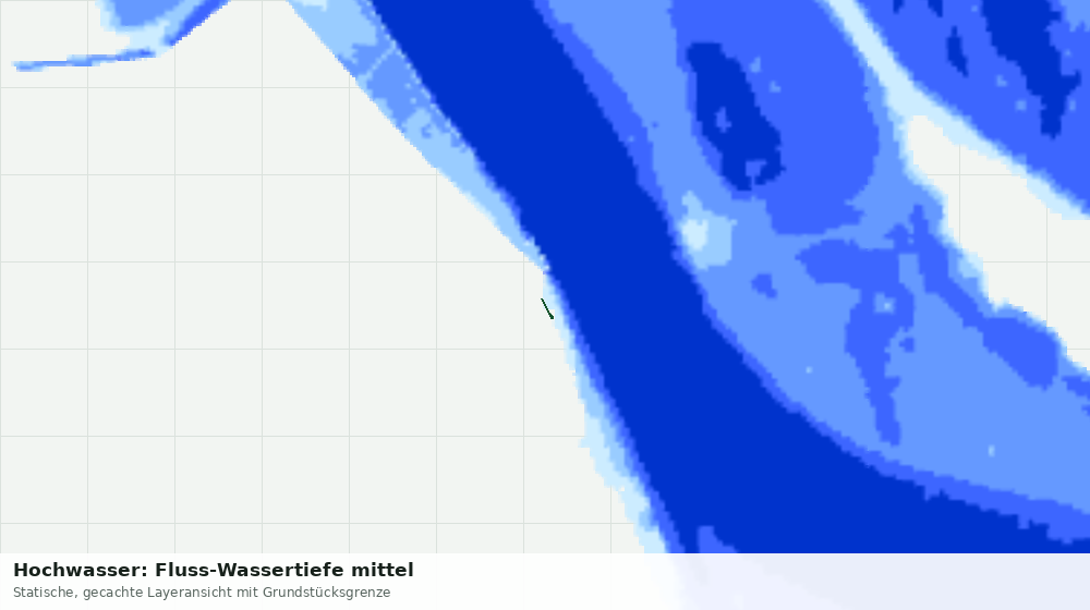 Statische Kartenansicht: Hochwasser: Fluss-Wassertiefe mittel