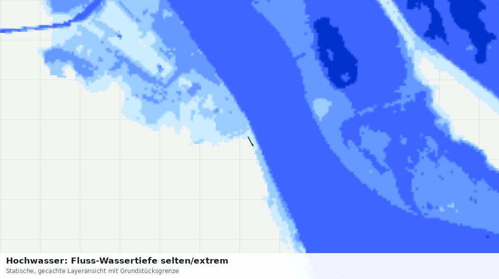 Statische Kartenansicht: Hochwasser: Fluss-Wassertiefe selten/extrem