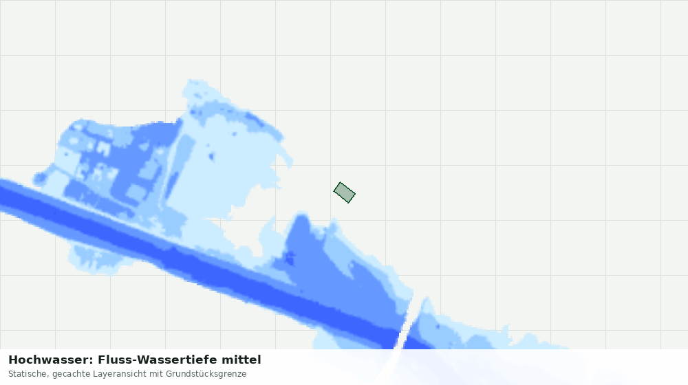 Statische Kartenansicht: Hochwasser: Fluss-Wassertiefe mittel