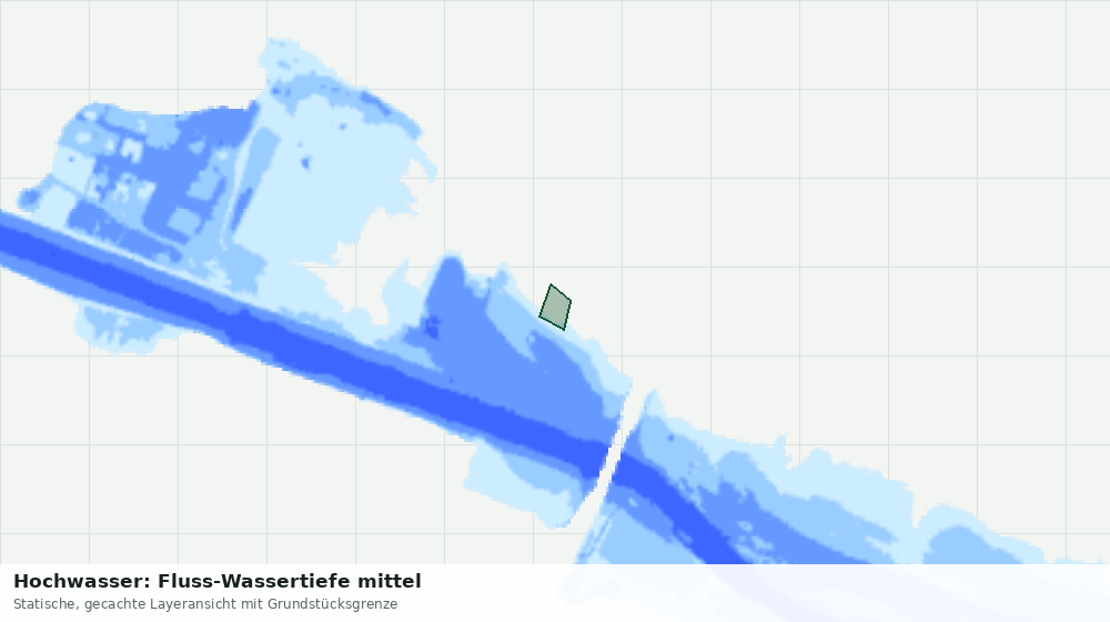 Statische Kartenansicht: Hochwasser: Fluss-Wassertiefe mittel