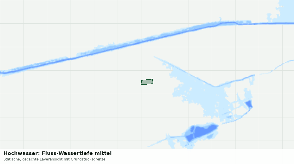 Statische Kartenansicht: Hochwasser: Fluss-Wassertiefe mittel