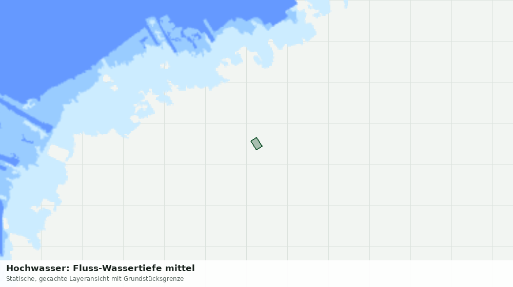 Statische Kartenansicht: Hochwasser: Fluss-Wassertiefe mittel