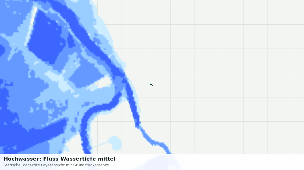 Statische Kartenansicht: Hochwasser: Fluss-Wassertiefe mittel