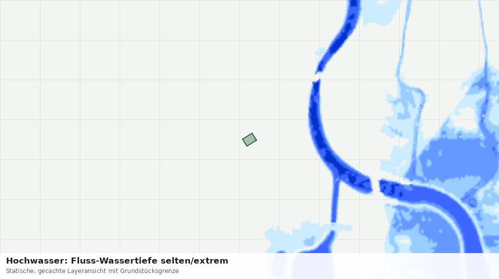 Statische Kartenansicht: Hochwasser: Fluss-Wassertiefe selten/extrem