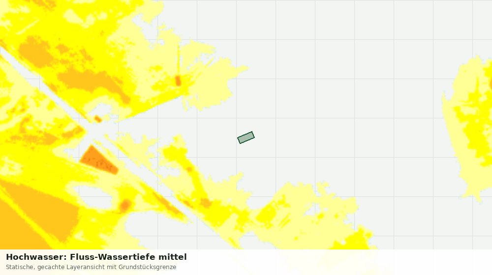 Statische Kartenansicht: Hochwasser: Fluss-Wassertiefe mittel