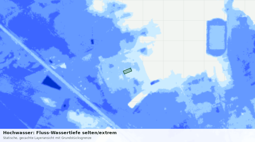 Statische Kartenansicht: Hochwasser: Fluss-Wassertiefe selten/extrem