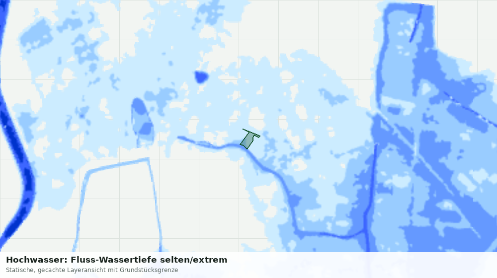 Statische Kartenansicht: Hochwasser: Fluss-Wassertiefe selten/extrem
