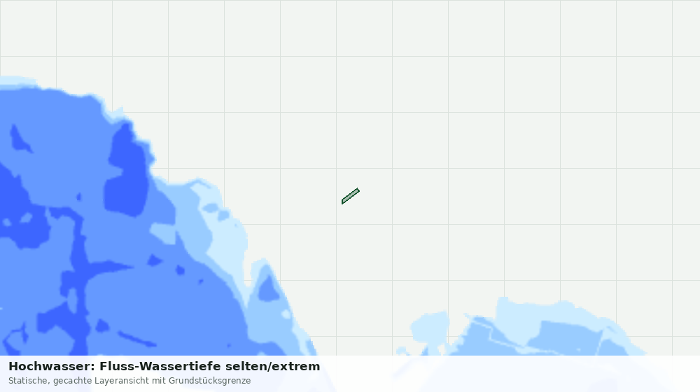 Statische Kartenansicht: Hochwasser: Fluss-Wassertiefe selten/extrem