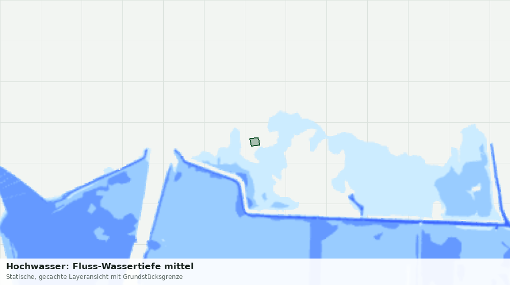 Statische Kartenansicht: Hochwasser: Fluss-Wassertiefe mittel