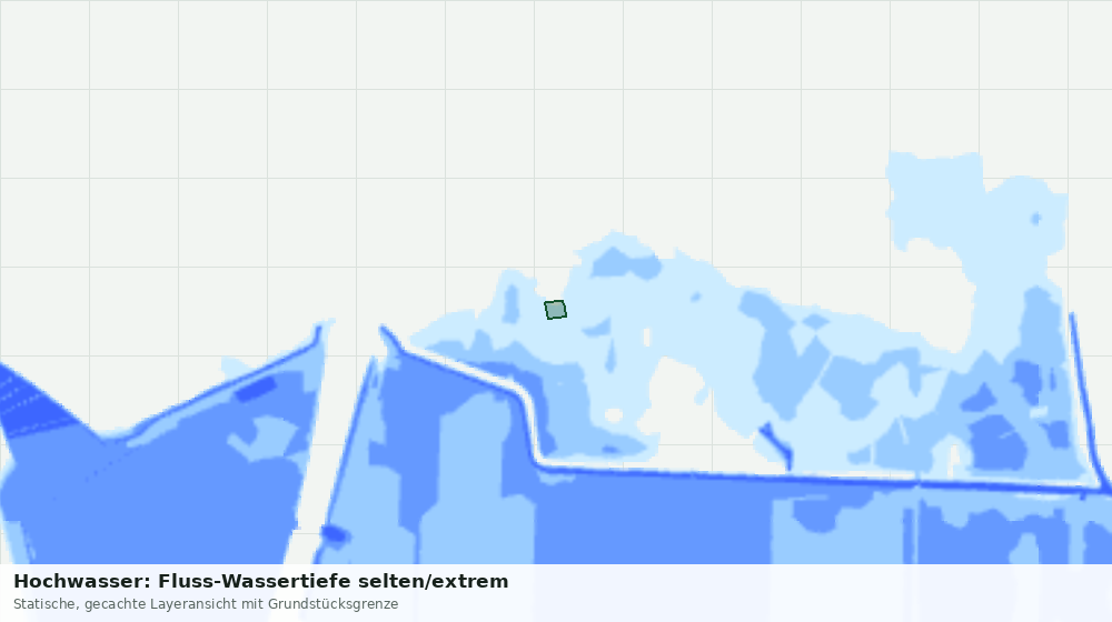 Statische Kartenansicht: Hochwasser: Fluss-Wassertiefe selten/extrem