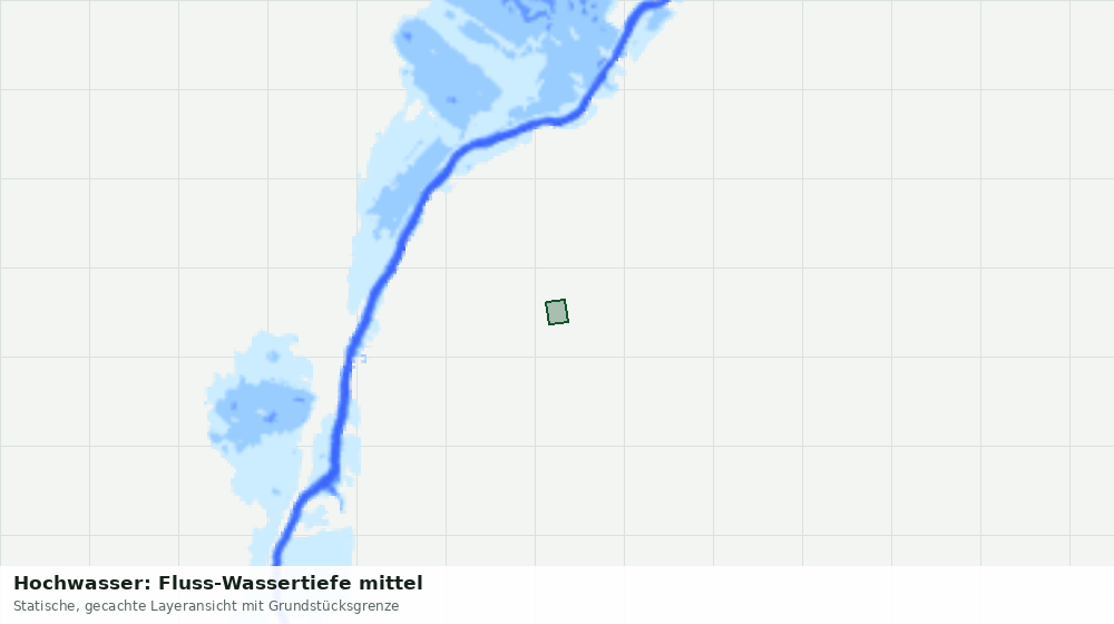 Statische Kartenansicht: Hochwasser: Fluss-Wassertiefe mittel