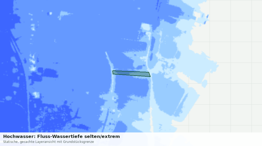 Statische Kartenansicht: Hochwasser: Fluss-Wassertiefe selten/extrem