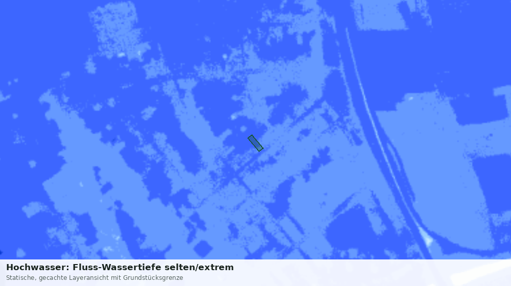 Statische Kartenansicht: Hochwasser: Fluss-Wassertiefe selten/extrem