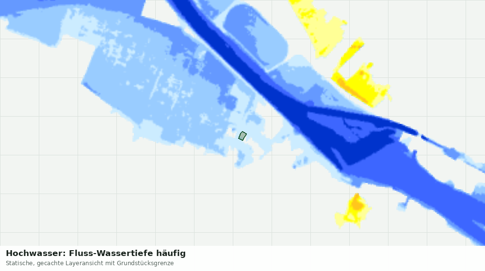 Statische Kartenansicht: Hochwasser: Fluss-Wassertiefe häufig