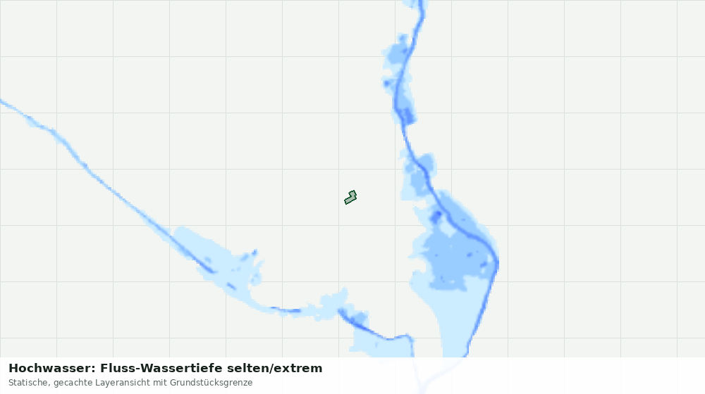 Statische Kartenansicht: Hochwasser: Fluss-Wassertiefe selten/extrem