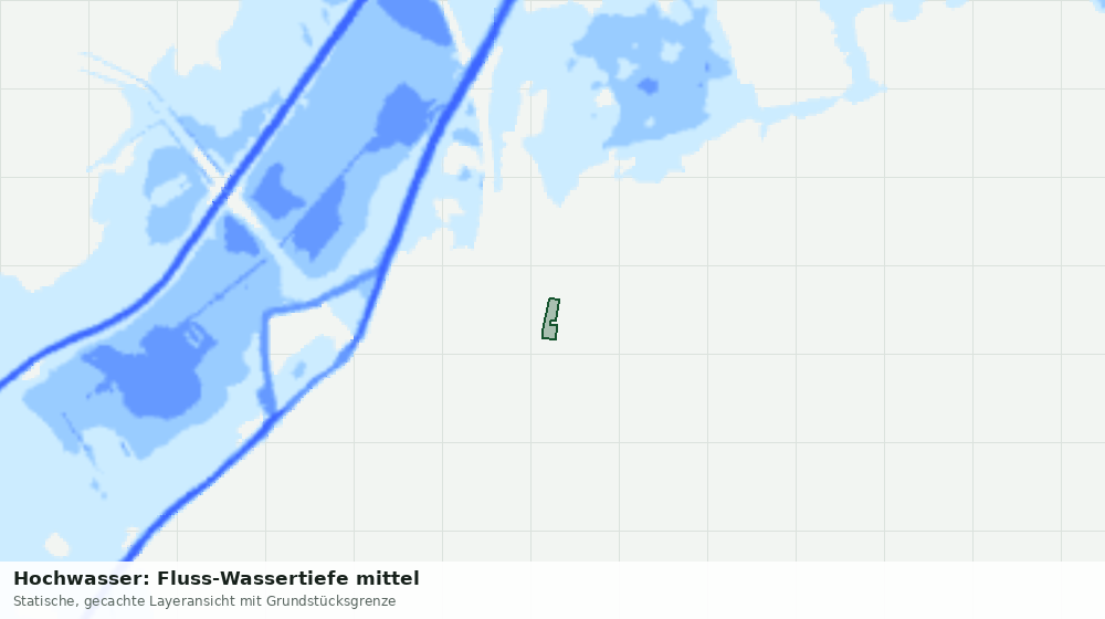 Statische Kartenansicht: Hochwasser: Fluss-Wassertiefe mittel