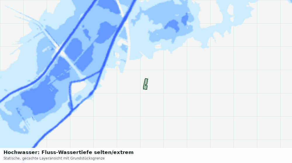 Statische Kartenansicht: Hochwasser: Fluss-Wassertiefe selten/extrem