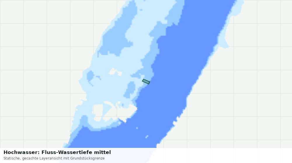 Statische Kartenansicht: Hochwasser: Fluss-Wassertiefe mittel