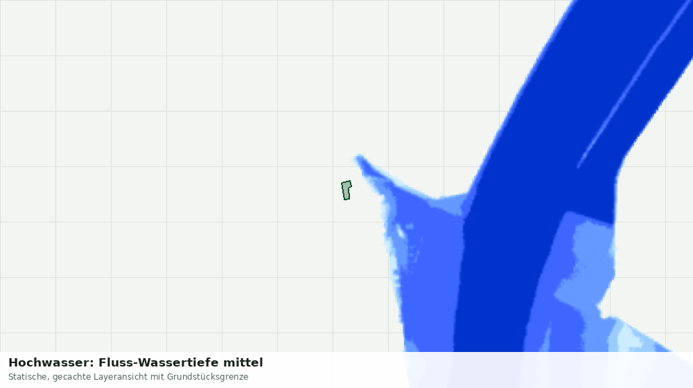 Statische Kartenansicht: Hochwasser: Fluss-Wassertiefe mittel