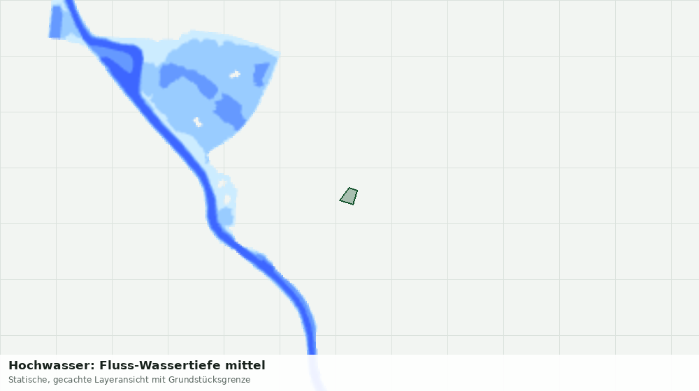 Statische Kartenansicht: Hochwasser: Fluss-Wassertiefe mittel